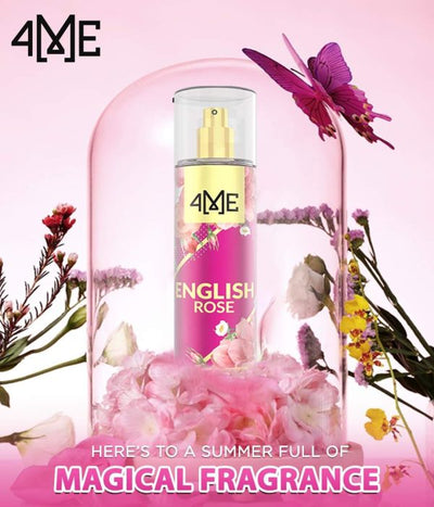 4ME English Rose Roll-On Deodorant | 50ml | Long-Lasting Floral Freshness & Odor Protection
