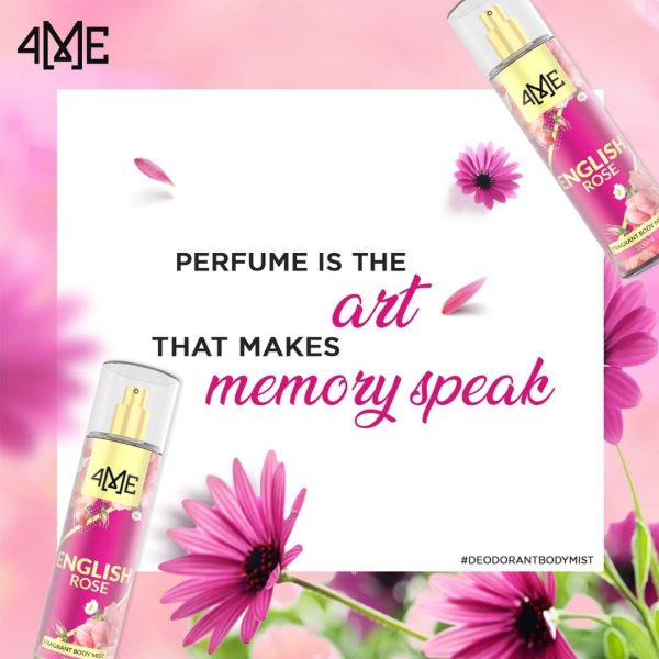 4ME English Rose Roll-On Deodorant | 50ml | Long-Lasting Floral Freshness & Odor Protection